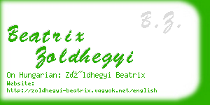 beatrix zoldhegyi business card